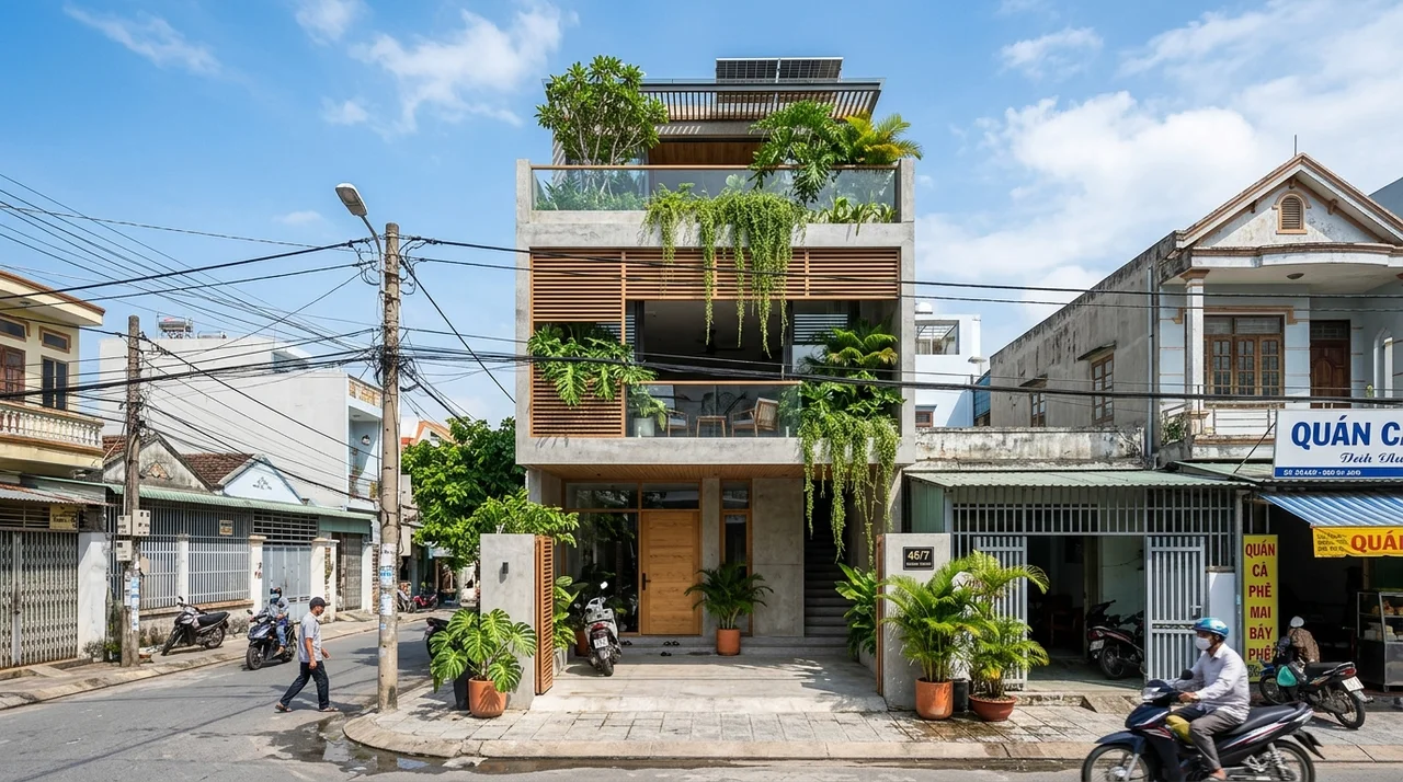 Top 5 Mẫu Nhà Phố 3 Tầng 5x20m Đẹp Hiện Đại Có Giếng Trời Tại Đà Nẵng